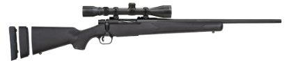 Picture of Mossberg 27840 Patriot Super Bantam 243 Win Caliber With 5+1 Capacity, 20" Fluted Barrel, Matte Blued Metal Finish & Black Synthetic Stock Right Hand (Youth) Include 3-9X40mm Scope 