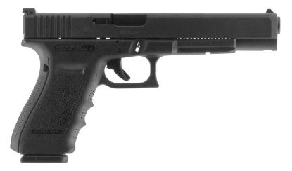 Picture of Glock Pg4030103mos G40 Gen4 Competition Mos 10Mm Auto 15+1 6.02" Steel Barrel, Matte Black Mos Cut/Serrated Steel Slide, Black Polymer Frame W/Picatinny Rail, Black Interchangeable Backstrap Grip 