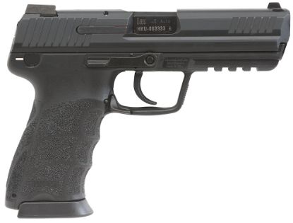 Picture of Hk 81000029 Hk45 V7 Lem Full Size Frame 45 Acp 10+1, 4.46" Black Polygonal Rifled Barrel, Serrated Steel Slide, Polymer Frame W/Picatinny Rail, Black Polymer Grip, Ambidextrous 