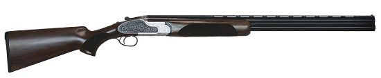 Picture of Cz-Usa 06455 Wingshooter Elite 12 Gauge 3" 2Rd 28" Gloss Black Chrome Barrel, Engraved Satin-Gloss Chrome Metal Finish, Turkish Walnut Stock Includes 5 Chokes 