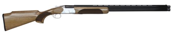 Picture of Cz-Usa 06459 Redhead Premier Target 12 Gauge 3" 2Rd 30" Gloss Black Chrome Barrel, Silver Satin Chrome Metal Finish, Turkish Walnut Stock Includes 5 Extended Chokes 