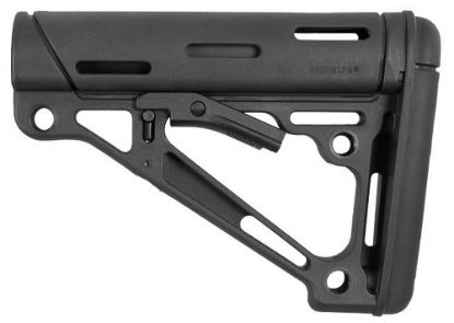 Picture of Hogue 15050 Overmolded Collapsible Buttstock Black Overmolded Rubber Black For Ar15, M16, M4 With Commercial Tube (Tube Not Included) 