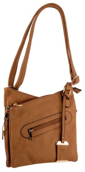 Picture of Bulldog Bdp032 Cross Body Purse W/Holster Tan Leather For Small Autos & Revolvers Ambidextrous Hand 