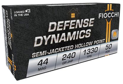 Picture of Fiocchi 44D500 Defense Dynamics 44 Rem Mag 240 Gr Jacket Hollow Point 50 Per Box/ 10 Case 