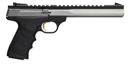 Picture of Browning 051508490 Buck Mark Contour 22 Lr 10+1 7.25" Contoured Barrel, Matte Stainless Serrated Steel Optic Ready Slide, Matte Black Aluminum Frame, Finger Grooved Black Ultragrip Rx Grip 