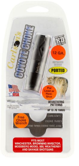 Picture of Carlson's Choke Tubes 30040 Coyote 12 Gauge Ported 17-4 Stainless Steel 