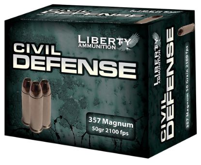 Picture of Liberty Ammunition Lacd357030 Civil Defense 357 Mag 50 Gr Lead Free Fragmenting Hollow Point 20 Per Box/ 50 Case 