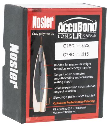 Picture of Nosler 58922 Accubond Long Range 6.5Mm .264 142 Gr Spitzer Point/ 100 Per Box 