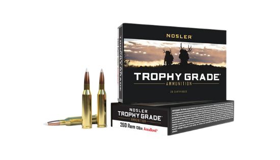 Picture of Nosler 60024 Trophy Grade 260 Rem 130 Gr Nosler Accubond 20 Per Box/ 10 Case 