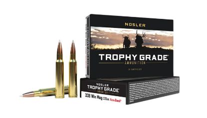 Picture of Nosler 60074 Trophy Grade 338 Win Mag 225 Gr Nosler Accubond 20 Per Box/ 10 Case 