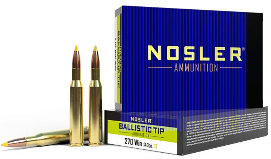 Picture of Nosler 40055 Ballistic Tip 270 Win 140 Gr Spitzer Ballistic Tip 20 Per Box/ 10 Case 