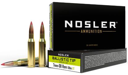 Picture of Nosler 40060 Ballistic Tip 7Mm-08 Rem 120 Gr Spitzer Ballistic Tip 20 Per Box/ 10 Case 