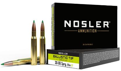 Picture of Nosler 40068 Ballistic Tip 30-06 Springfield 125 Gr Spitzer Ballistic Tip 20 Per Box/ 10 Case 