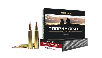 Picture of Nosler 60155 Trophy Grade Long-Range 28 Nosler 175 Gr Nosler Spitzer Accubond Long Range 20 Per Box/ 10 Case 