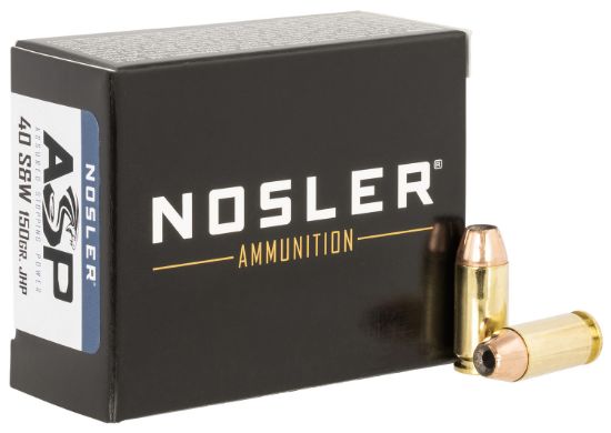 Picture of Nosler 51283 Assured Stopping Power Handgun 40 S&W 150 Gr Jacket Hollow Point 20 Per Box/ 20 Case 