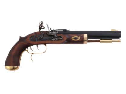 Picture of Traditions P1090 Trapper Sao 50 Cal Flintlock 9.75" 1Rd Blued Frame & Barrel Hardwood Grip 