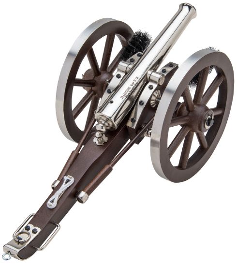 Picture of Traditions Cn8021 Napoleon Iii Mini Cannon 50 Cal 7.25" Silver Barrel Breech Action 