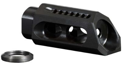 Picture of Yankee Hill 26Mba Slant Muzzle Brake Black Steel With 1/2"-28 Tpi Threads & 2.50" Oal For 5.56X45mm Nato Ar-Platform 