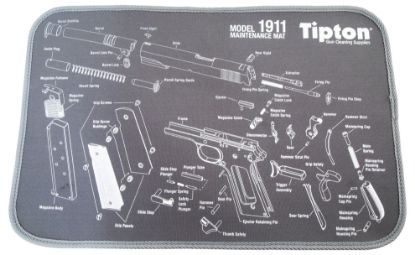 Picture of Tipton 558680 Maintenance Mat Neoprene Top W/Rubber Back Black W/Gray Trim 1911 Parts Diagram 10" L X 12" W 