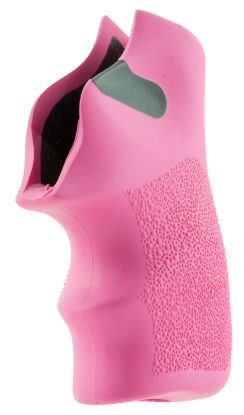 Picture of Hogue 78027 Tamer Cushion Pink Rubber Grip With Finger Grooves For Ruger Lcr, Lcrx 