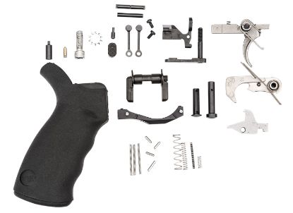 Picture of Spikes Tactical Slpk301 Lower Parts Kit Enhanced Black Ar Platform 