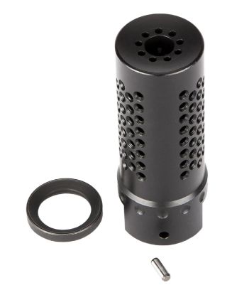 Picture of Spikes Tactical Sbv1017 Dynacomp Extreme Muzzle Brake Black Nitride 416R Stainless Steel With 1/2"-28 Tpi Threads & 2.25" Oal For 5.56X45mm Nato 