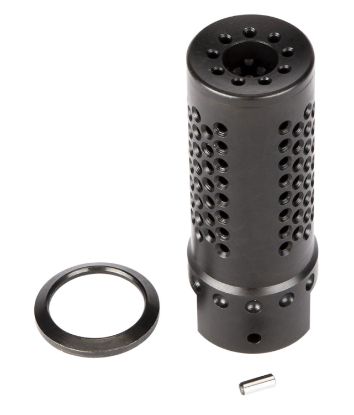 Picture of Spikes Tactical Sbv1019 Dynacomp Extreme Muzzle Brake Black Nitride 416R Stainless Steel With 5/8"-24 Tpi Threads & 2.25" Oal For 308 Win 