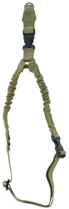 Picture of Aim Sports Aops01t One Point Sling Made Of Tan Elastic Webbing With 26" Oal, 1.25" W & Bungee Design For Rifles 