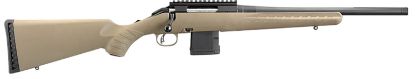 Picture of Ruger 26968 American Ranch Full Size 300 Blackout 10+1 16.12" Matte Black Threaded Barrel, Picatinny Rail Steel Receiver, Flat Dark Earth Fixed Synthetic Stock, Right Hand 