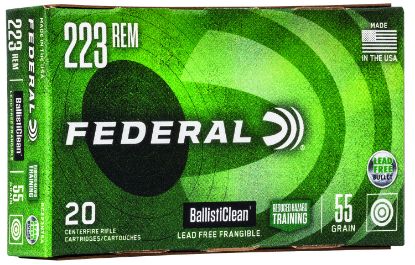 Picture of Federal Bc223nt5a Ballisticlean Reduced Hazard Training 223 Rem 55 Gr Rht 20 Per Box/ 25 Case 