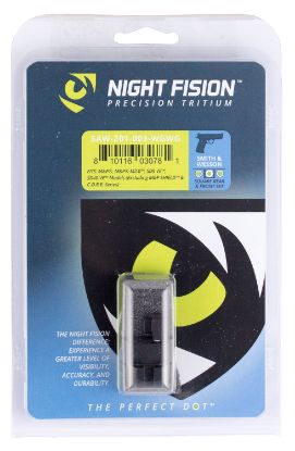 Picture of Night Fision Saw201003wgw Tritium Night Sights For Smith & Wesson Black | Green Tritium White Ring Front Sight Green Tritium White Ring Rear Sight 