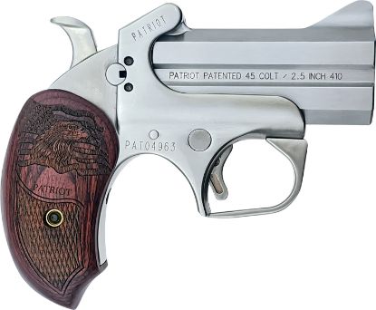 Picture of Bond Arms Bapa Patriot45 Colt (Lc)/410 Gauge 2 Round 3" Stainless Steel Rosewood Grip 
