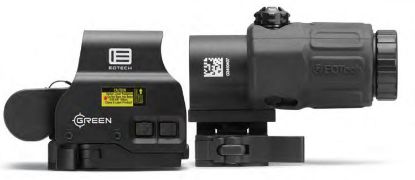 Picture of Eotech Hhsgrn Hhs Green Exps2-0Grn & G33 Magnifier Matte Black 1X/3X 1.20" X 0.85" 1 Moa Green Dot/68 Moa Green Ring 