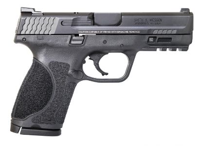 Picture of Smith & Wesson Le 11676 M&P 40 M2.0 Compact 40 Smith & Wesson (S&W) Double 4" Nts 13+1 Black Interchangeable Backstrap Grip Black Polymer Frame Black Armornite Stainless Steel Slide 