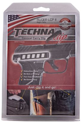Picture of Techna Clip Lcpiibr Conceal Carry Gun Belt Clip Fits Ruger Lcp Ii, Lcp Custom Black Carbon Fiber Belt Mount 