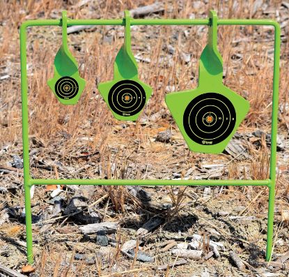 Picture of Sme Smest22 Spinning Target Rimfire Pistol/Rifle Steel Black/Green Bullseye Illustration Impact Enhancement Motion 