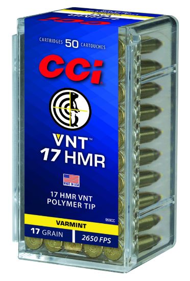 Picture of Cci 959Cc Vnt Rimfire 17 Hmr 17 Gr Varmint Tipped 50 Per Box/ 40 Case 