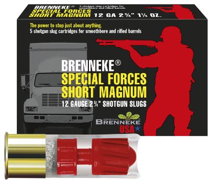 Picture of Brenneke Sl122sfm Sfsm Home Defense 12 Gauge 2.75" 1 1/4 Oz Slug Shot 5 Per Box/ 50 Case 