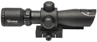 Picture of Firefield Ff13063 Barrage W/Green Laser Matte Black 1.5-5X32mm Illuminated Red/Green Mil-Dot Reticle/Green Laser 