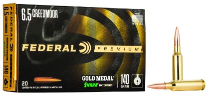 Picture of Federal Gm65crd1 Premium Gold Medal 6.5 Creedmoor 140 Gr Sierra Matchking Bthp 20 Per Box/ 10 Case 