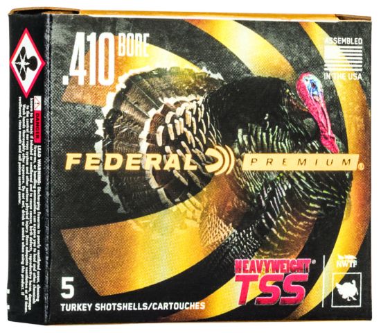 Picture of Federal Ptss419f9 Premium Turkey Heavyweight Tss 410 Gauge 3" 13/16 Oz Tungsten 9 Shot 5 Per Box/ 10 Case 