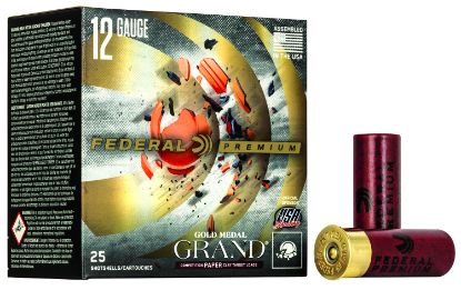 Picture of Federal Gmt1188 Premium Gold Medal Paper 12 Gauge 2.75" 1 1/8 Oz 8 Shot 25 Per Box/ 10 Case 