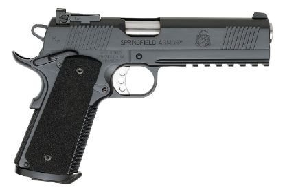 Picture of Springfield Armory Pc9105lca18 1911 Trp Operator *Ca Compliant 45 Acp 5" 7+1 Black Armory Kote Long Black Carbon Steel Slide Black G10 Grip 