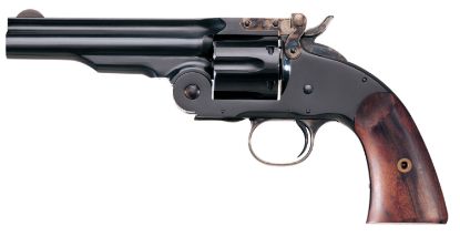 Picture of Taylors & Company 550664 Second Model Schofield 45 Colt (Lc) Caliber With 5" Barrel, 6Rd Capacity Cylinder, Overall Blued Finish Steel & Walnut Grip 