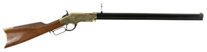 Picture of Taylors & Company 550296 1860 Brass Engraved 44-40 Win 13+1 24.25" Blued Octagon Barrel, Brass Engraved/ Brass Receiver, Walnut/ Synthetic Stock, Right Hand 