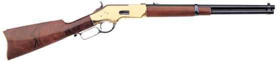 Picture of Taylors & Company 550209 1866 Yellowboy Carbine 45 Colt (Lc) Caliber With 10+1 Capacity, 19" Blued Barrel, Brass Metal Finish & Walnut Stock Right Hand (Full Size) 