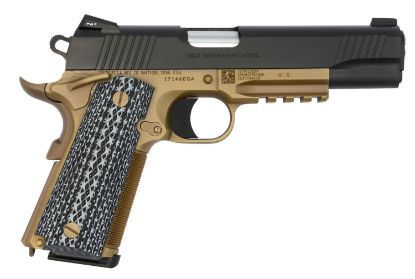 Picture of Colt Mfg O1070cqbfb Custom Cqb 45 Acp 8+1 5" Stainless National Match Barrel, Black Serrated Carbon Steel Slide, Flat Dark Earth Steel Frame W/Picatinny Rail, Black G10 Grip, Ambidextrous 