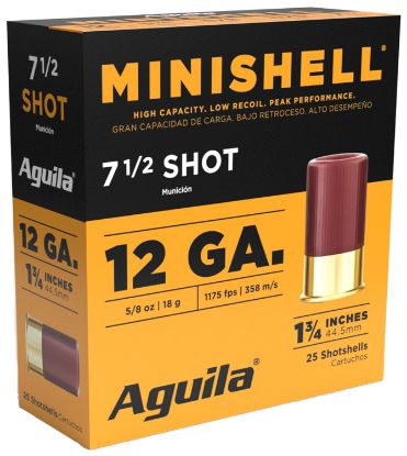 Picture of Aguila 1C128968 Minishell 12Gauge 1.75" 5/8Oz 8Shot 20 Per Box/25 Case 