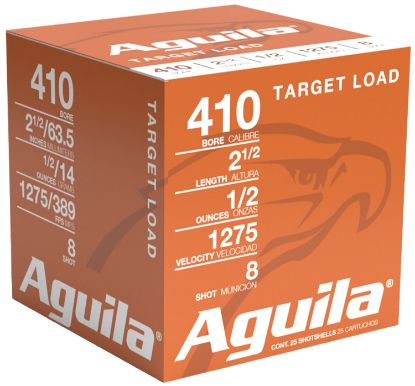 Picture of Aguila 1Chb4138 Birdshot High Velocity 410Gauge 2.50" 1/2Oz 8Shot 25 Per Box/20 Case 