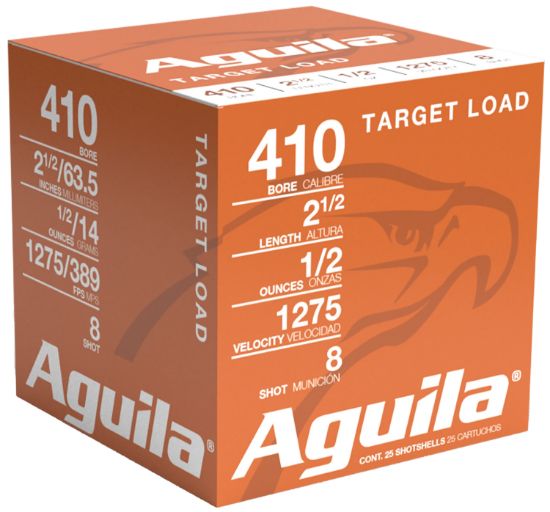 Picture of Aguila 1Chb4138 Birdshot High Velocity 410Gauge 2.50" 1/2Oz 8Shot 25 Per Box/20 Case 